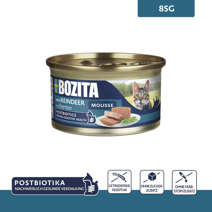 BOZITA Katzen-Nassfutter Mousse mit Rentier